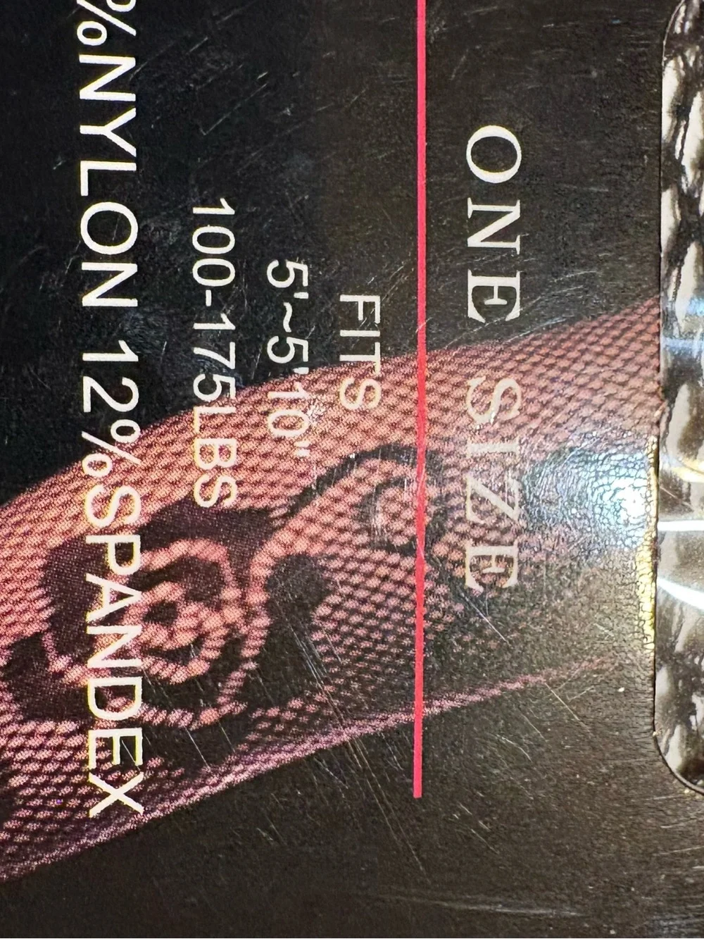 Yelete Pink Fishnet Pantyhose with Black Rose Motif